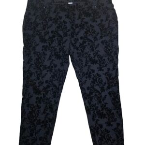 Velvet Flocked Black Jeggings Terra & Sky 2X (20W-22W) ✨